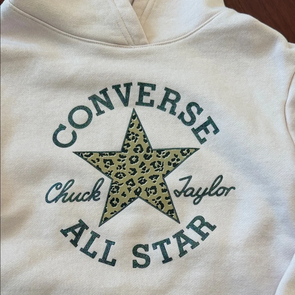 Converse Kids Light Pink Hoodie with Star Logo